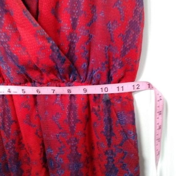 Aryn K Silk Flutter Dress T Back XS - Picture 13 of 14